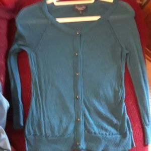 American Eagle Outfitter Teal Button Cardigan S